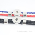 Bracelets de cuir PU personnalisés Noosa Clip bracelet Noosa